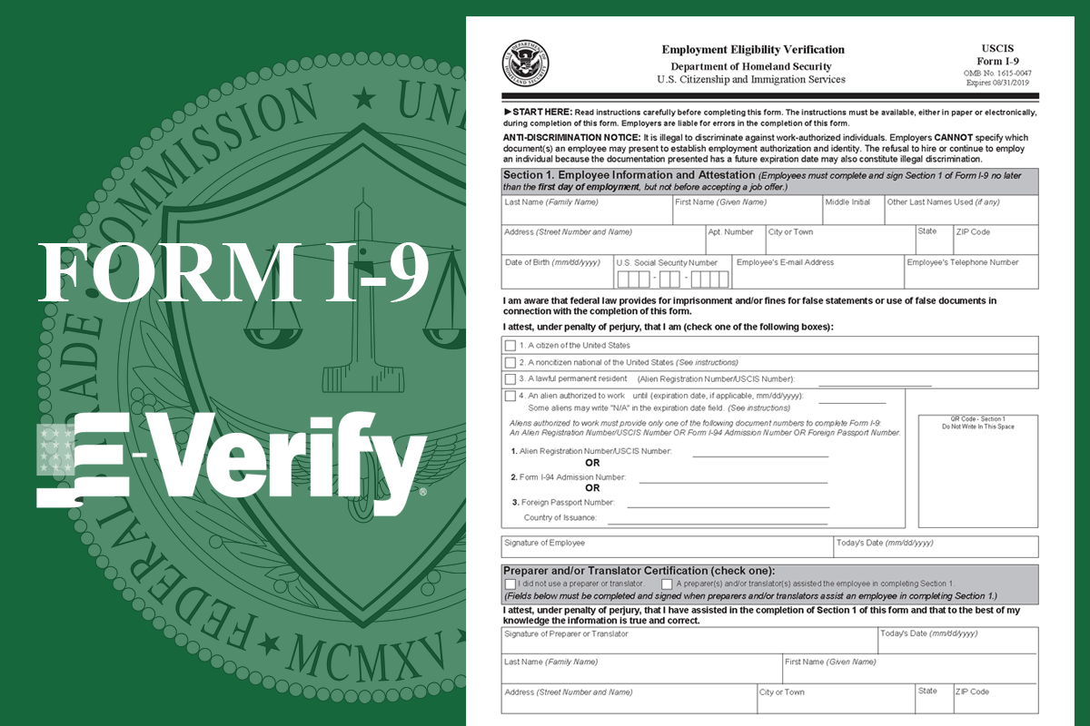 form i-9 with e-verify