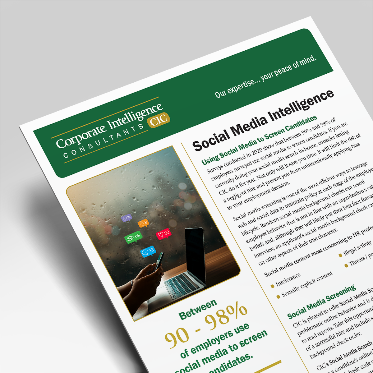 social media intelligence flyer
